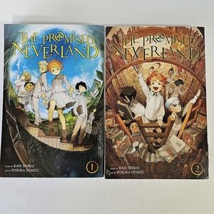 The Promised Neverland Anime Manga Volumes 1 & 2 (1-2) English VIZ Shonen Jump